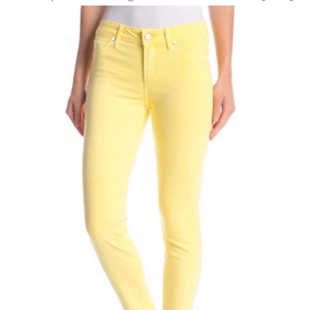 Banana Republic Mid-Rise Skinny Jeans in Yellow